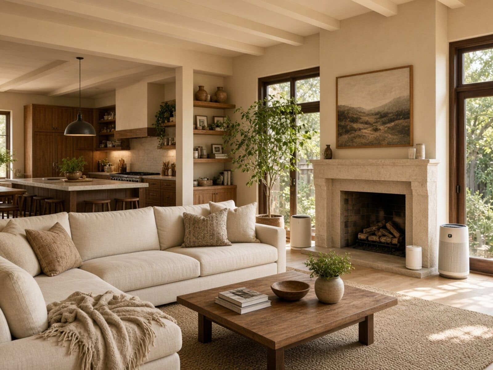 A lived-in living room, the indoor environment a health plan has to account for