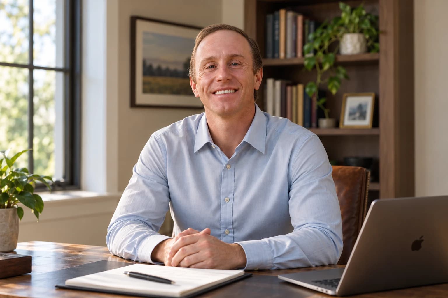 Dr. Daniel Tagge at his desk